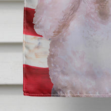 Load image into Gallery viewer, White Standard Poodle Patriotic Flag Canvas House Size BB9717CHF
