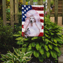 Load image into Gallery viewer, White Standard Poodle Patriotic Garden Flag - Outdoor Decorative Yard Flag BB9717GF