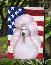 Load image into Gallery viewer, White Standard Poodle Patriotic Garden Flag - Outdoor Decorative Yard Flag BB9717GF