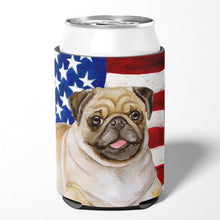 Load image into Gallery viewer, Fawn Pug Patriotic Can or Bottle Hugger BB9718CC