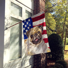 Load image into Gallery viewer, Fawn Pug Patriotic Flag Canvas House Size BB9718CHF