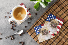 Load image into Gallery viewer, Fawn Pug Patriotic Foam Coaster  BB9718FC