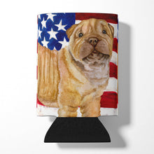 Load image into Gallery viewer, Shar Pei Puppy Patriotic Can or Bottle Hugger BB9719CC