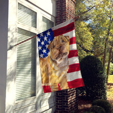 Load image into Gallery viewer, Shar Pei Puppy Patriotic Flag Canvas House Size BB9719CHF