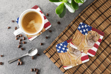 Load image into Gallery viewer, Shar Pei Puppy Patriotic Foam Coaster  BB9719FC
