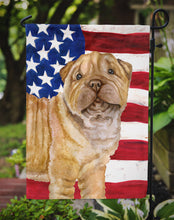 Load image into Gallery viewer, Shar Pei Puppy Patriotic Garden Flag - Outdoor Decorative Yard Flag BB9719GF