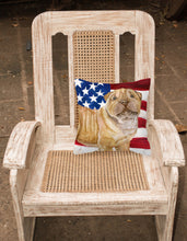 Load image into Gallery viewer, Shar Pei Puppy Patriotic Fabric Decorative Pillow BB9719PW1818