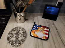 Load image into Gallery viewer, Sheltie Patriotic Pot Holders - Set of 2 - Heat-Resistant Kitchen Essentials BB9720PTHD