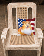 Load image into Gallery viewer, Sheltie Patriotic Fabric Decorative Pillow BB9720PW1818