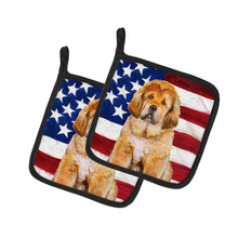 Load image into Gallery viewer, Tibetan Mastiff Patriotic Pot Holders - Set of 2 - Heat-Resistant Kitchen Essentials BB9721PTHD
