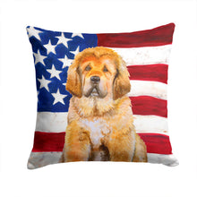 Load image into Gallery viewer, Tibetan Mastiff Patriotic Throw Pillow - 14x14 Decorative Pillow – Art for Your Home &amp; Patio BB9721PW1414