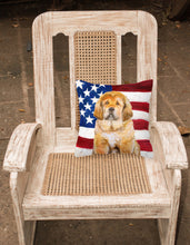 Load image into Gallery viewer, Tibetan Mastiff Patriotic Fabric Decorative Pillow BB9721PW1818