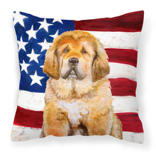 Load image into Gallery viewer, Tibetan Mastiff Patriotic Fabric Decorative Pillow BB9721PW1818
