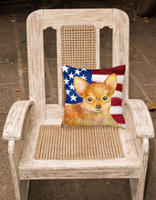 Load image into Gallery viewer, Toy Terrier Patriotic Fabric Decorative Pillow BB9722PW1818