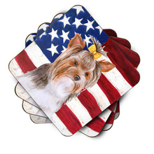 Load image into Gallery viewer, Yorkshire Terrier #2 Patriotic Foam Coaster  BB9723FC