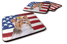Load image into Gallery viewer, Yorkshire Terrier #2 Patriotic Foam Coaster  BB9723FC