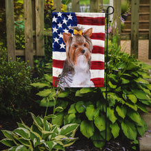 Load image into Gallery viewer, Yorkshire Terrier #2 Patriotic Garden Flag - Outdoor Decorative Yard Flag BB9723GF