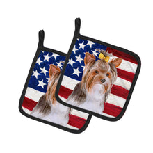 Load image into Gallery viewer, Yorkshire Terrier #2 Patriotic Pot Holders - Set of 2 - Heat-Resistant Kitchen Essentials BB9723PTHD
