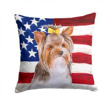 Load image into Gallery viewer, Yorkshire Terrier #2 Patriotic Throw Pillow - 14x14 Decorative Pillow – Art for Your Home &amp; Patio BB9723PW1414