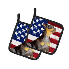 Load image into Gallery viewer, Miniature Pinscher #2 Patriotic Pot Holders - Set of 2 - Heat-Resistant Kitchen Essentials BB9724PTHD
