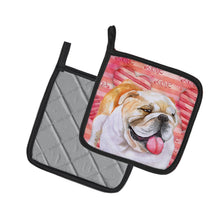 Load image into Gallery viewer, English Bulldog Love Pot Holders - Set of 2 - Heat-Resistant Kitchen Essentials BB9726PTHD