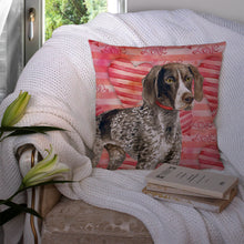 Load image into Gallery viewer, German Shorthaired Pointer Love Throw Pillow - 14x14 Decorative Pillow – Art for Your Home &amp; Patio BB9728PW1414
