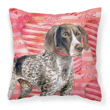 Load image into Gallery viewer, German Shorthaired Pointer Love Fabric Decorative Pillow BB9728PW1818