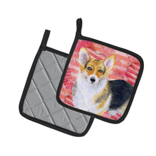 Load image into Gallery viewer, Pembroke Corgi Love Pot Holders - Set of 2 - Heat-Resistant Kitchen Essentials BB9729PTHD