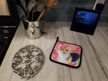 Load image into Gallery viewer, Pembroke Corgi Love Pot Holders - Set of 2 - Heat-Resistant Kitchen Essentials BB9729PTHD