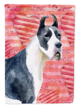 Load image into Gallery viewer, Harlequin Great Dane Love Garden Flag - Outdoor Decorative Yard Flag BB9730GF