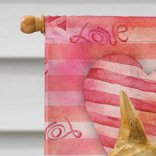 Load image into Gallery viewer, American Staffordshire Love Flag Canvas House Size BB9731CHF