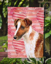 Load image into Gallery viewer, Smooth Fox Terrier Love Garden Flag - Outdoor Decorative Yard Flag BB9734GF