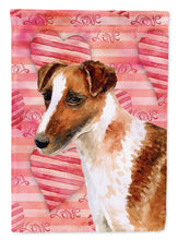 Load image into Gallery viewer, Smooth Fox Terrier Love Garden Flag - Outdoor Decorative Yard Flag BB9734GF
