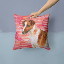Load image into Gallery viewer, Smooth Fox Terrier Love Throw Pillow - 14x14 Decorative Pillow – Art for Your Home &amp; Patio BB9734PW1414