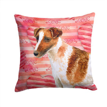 Load image into Gallery viewer, Smooth Fox Terrier Love Throw Pillow - 14x14 Decorative Pillow – Art for Your Home &amp; Patio BB9734PW1414