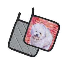 Load image into Gallery viewer, Bichon Frise Love Pot Holders - Set of 2 - Heat-Resistant Kitchen Essentials BB9735PTHD