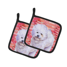 Load image into Gallery viewer, Bichon Frise Love Pot Holders - Set of 2 - Heat-Resistant Kitchen Essentials BB9735PTHD