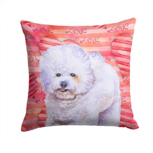 Load image into Gallery viewer, Bichon Frise Love Throw Pillow - 14x14 Decorative Pillow – Art for Your Home &amp; Patio BB9735PW1414