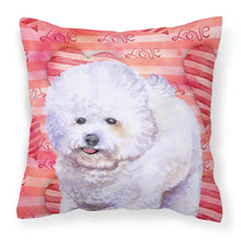 Load image into Gallery viewer, Bichon Frise Love Fabric Decorative Pillow BB9735PW1818