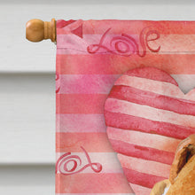 Load image into Gallery viewer, Fox Terrier Love Flag Canvas House Size BB9737CHF