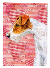 Load image into Gallery viewer, Fox Terrier Love Garden Flag - Outdoor Decorative Yard Flag BB9737GF