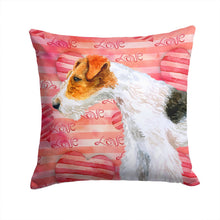 Load image into Gallery viewer, Fox Terrier Love Throw Pillow - 14x14 Decorative Pillow – Art for Your Home &amp; Patio BB9737PW1414
