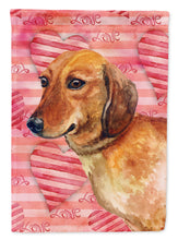 Load image into Gallery viewer, Dachshund Love Garden Flag - Outdoor Decorative Yard Flag BB9739GF