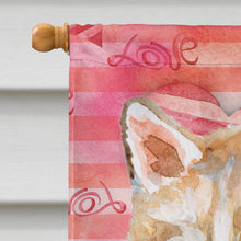 Load image into Gallery viewer, Siberian Husky Love Flag Canvas House Size BB9742CHF