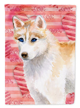 Load image into Gallery viewer, Siberian Husky Love Flag Canvas House Size BB9742CHF
