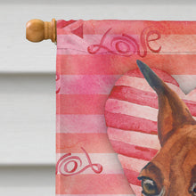 Load image into Gallery viewer, Miniature Pinscher Love Flag Canvas House Size BB9743CHF