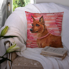 Load image into Gallery viewer, Miniature Pinscher Love Throw Pillow - 14x14 Decorative Pillow – Art for Your Home &amp; Patio BB9743PW1414