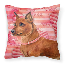 Load image into Gallery viewer, Miniature Pinscher Love Fabric Decorative Pillow BB9743PW1818