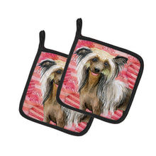 Load image into Gallery viewer, Chinese Crested Love Pot Holders - Set of 2 - Heat-Resistant Kitchen Essentials BB9746PTHD