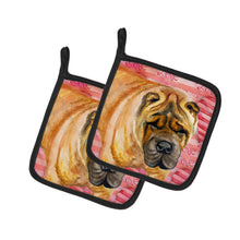 Load image into Gallery viewer, Shar Pei Love Pot Holders - Set of 2 - Heat-Resistant Kitchen Essentials BB9748PTHD